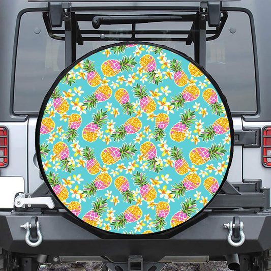 Aloha Summer Pineapple Pattern Print Tire Cover