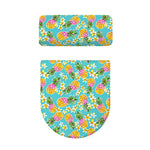 Aloha Summer Pineapple Pattern Print Toilet Lid And Tank Cover Set