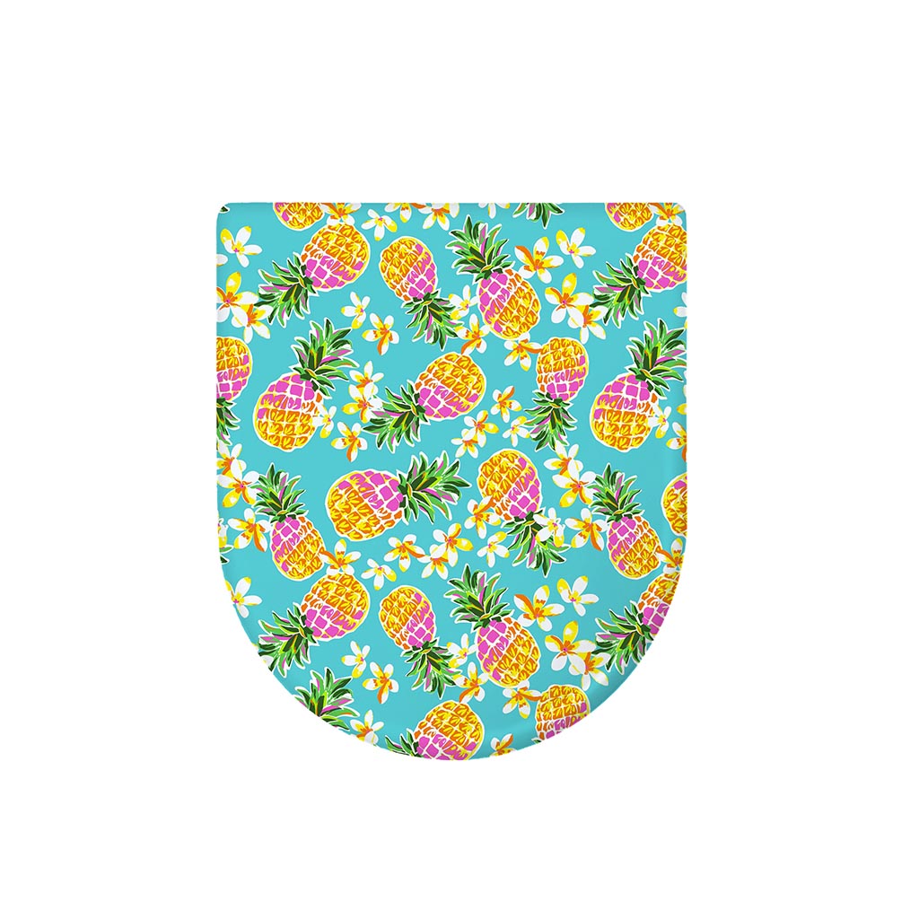 Aloha Summer Pineapple Pattern Print Toilet Lid Cover