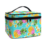 Aloha Summer Pineapple Pattern Print Travel Makeup Bag