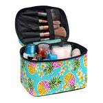 Aloha Summer Pineapple Pattern Print Travel Makeup Bag