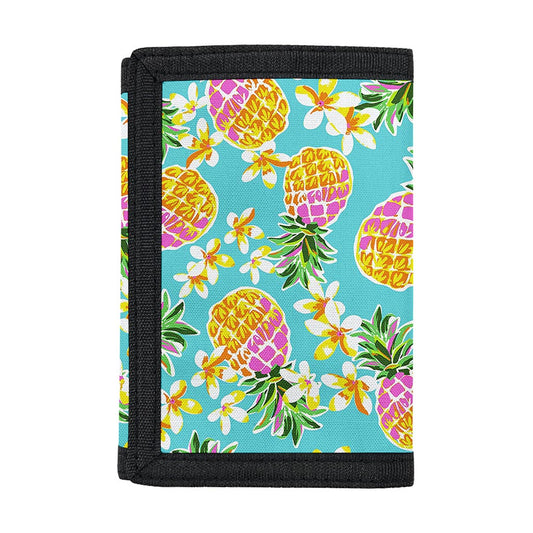 Aloha Summer Pineapple Pattern Print Trifold Wallet