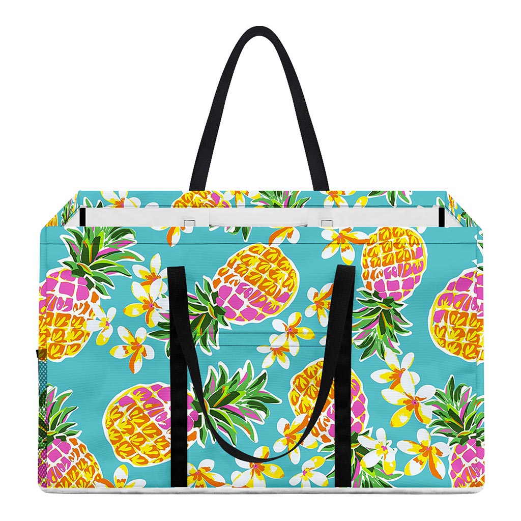 Aloha Summer Pineapple Pattern Print Utility Tote Bag