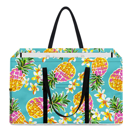 Aloha Summer Pineapple Pattern Print Utility Tote Bag