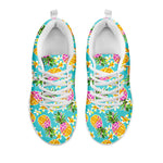 Aloha Summer Pineapple Pattern Print White Running Shoes