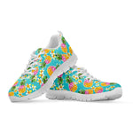 Aloha Summer Pineapple Pattern Print White Running Shoes