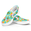 Aloha Summer Pineapple Pattern Print White Slip On Sneakers