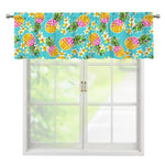 Aloha Summer Pineapple Pattern Print Window Valance