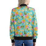 Aloha Summer Pineapple Pattern Print Women's Bomber Jacket