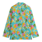 Aloha Summer Pineapple Pattern Print Women's Cotton Blazer