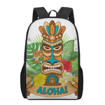 Aloha Tiki Print 17 Inch Backpack