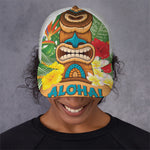 Aloha Tiki Print Baseball Cap