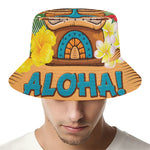 Aloha Tiki Print Bucket Hat