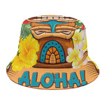 Aloha Tiki Print Bucket Hat