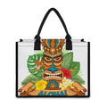 Aloha Tiki Print Canvas Tote Bag