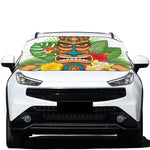 Aloha Tiki Print Car Windshield Snow Cover