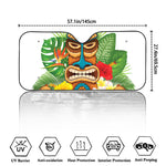 Aloha Tiki Print Car Windshield Sun Shade