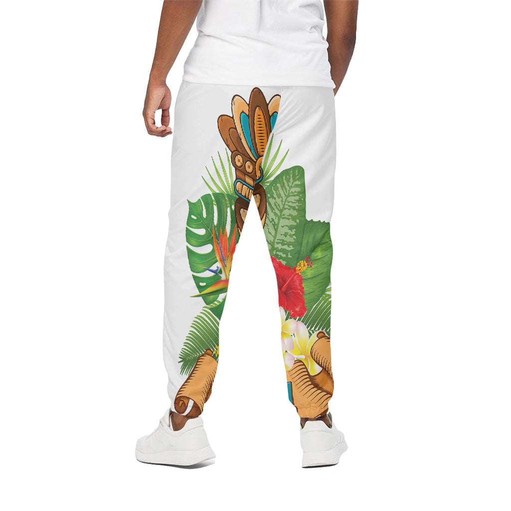 Aloha Tiki Print Cotton Pants