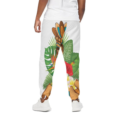 Aloha Tiki Print Cotton Pants