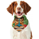 Aloha Tiki Print Dog Bandana