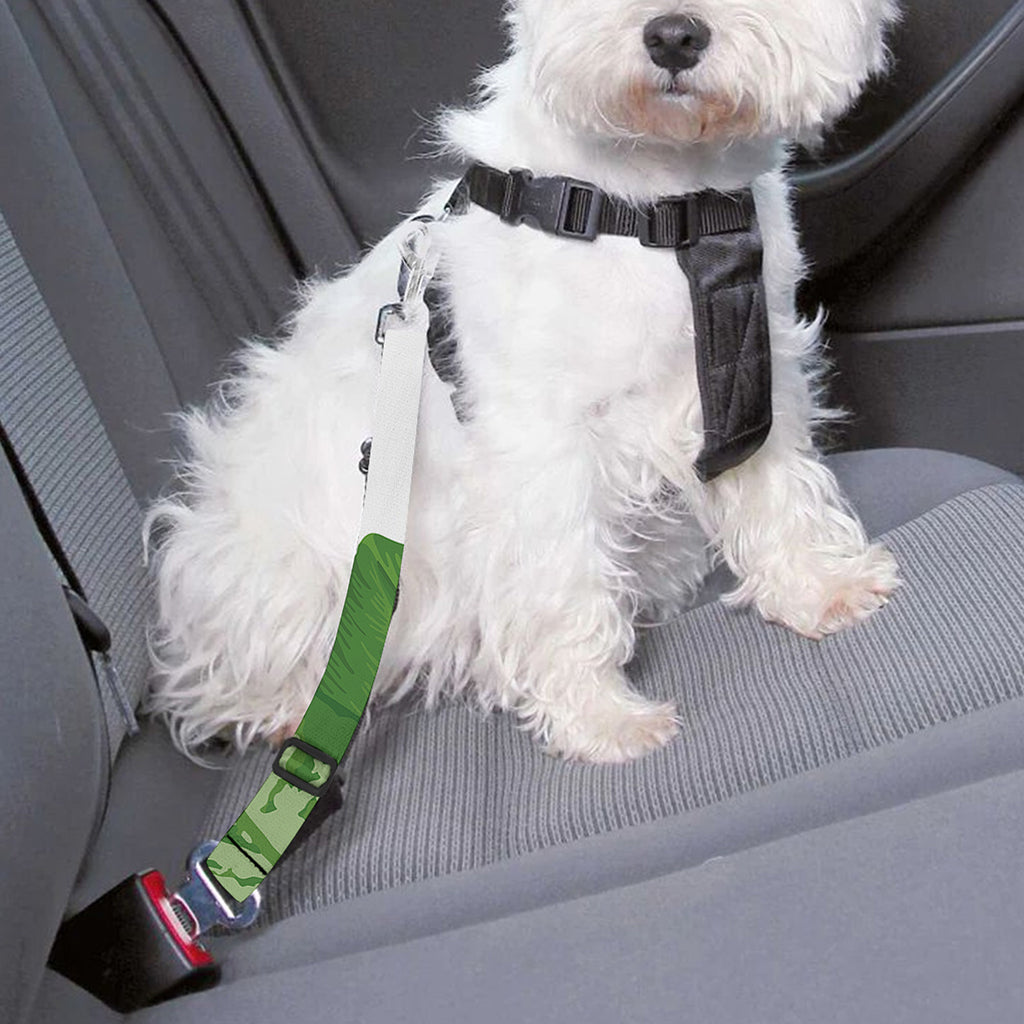 Aloha Tiki Print Dog Seat Belt