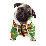 Aloha Tiki Print Dog Zip Up Hoodie