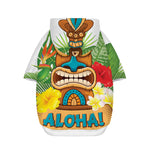 Aloha Tiki Print Dog Zip Up Hoodie