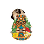 Aloha Tiki Print Dog Zip Up Jacket