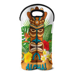 Aloha Tiki Print Double Neoprene Wine Tote