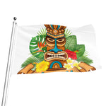 Aloha Tiki Print Flag