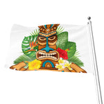 Aloha Tiki Print Flag