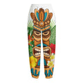 Aloha Tiki Print Fleece Lined Knit Pants