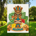 Aloha Tiki Print Garden Flag