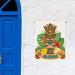 Aloha Tiki Print Garden Flag