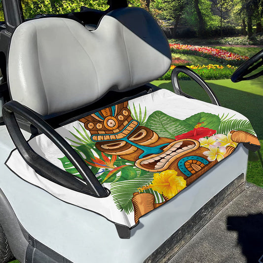 Aloha Tiki Print Golf Cart Seat Cover