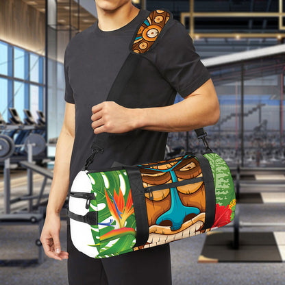 Aloha Tiki Print Gym Bag