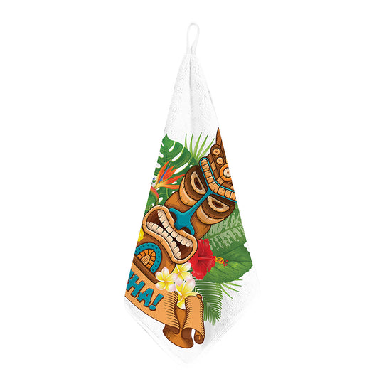 Aloha Tiki Print Hand Towel