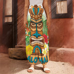 Aloha Tiki Print Harem Pants