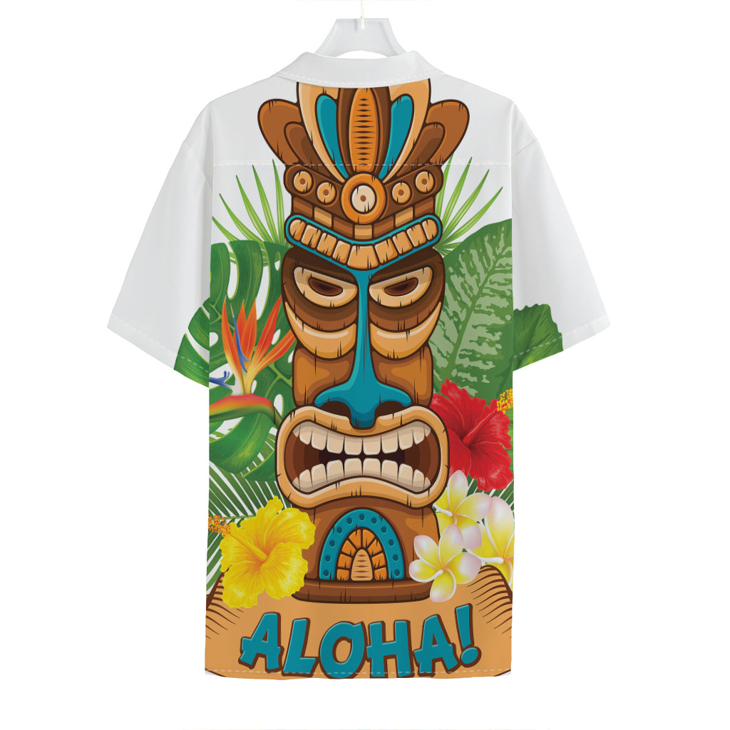 Aloha Tiki Print Hawaiian Shirt