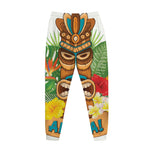 Aloha Tiki Print Jogger Pants
