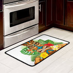 Aloha Tiki Print Kitchen Mat
