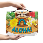 Aloha Tiki Print Leather Bible Cover