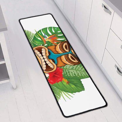 Aloha Tiki Print Long Kitchen Mat