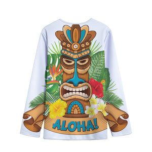 Aloha Tiki Print Long Sleeve Short Coat