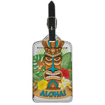 Aloha Tiki Print Luggage Tag