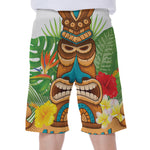 Aloha Tiki Print Men's Beach Shorts