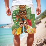Aloha Tiki Print Men's Cargo Shorts