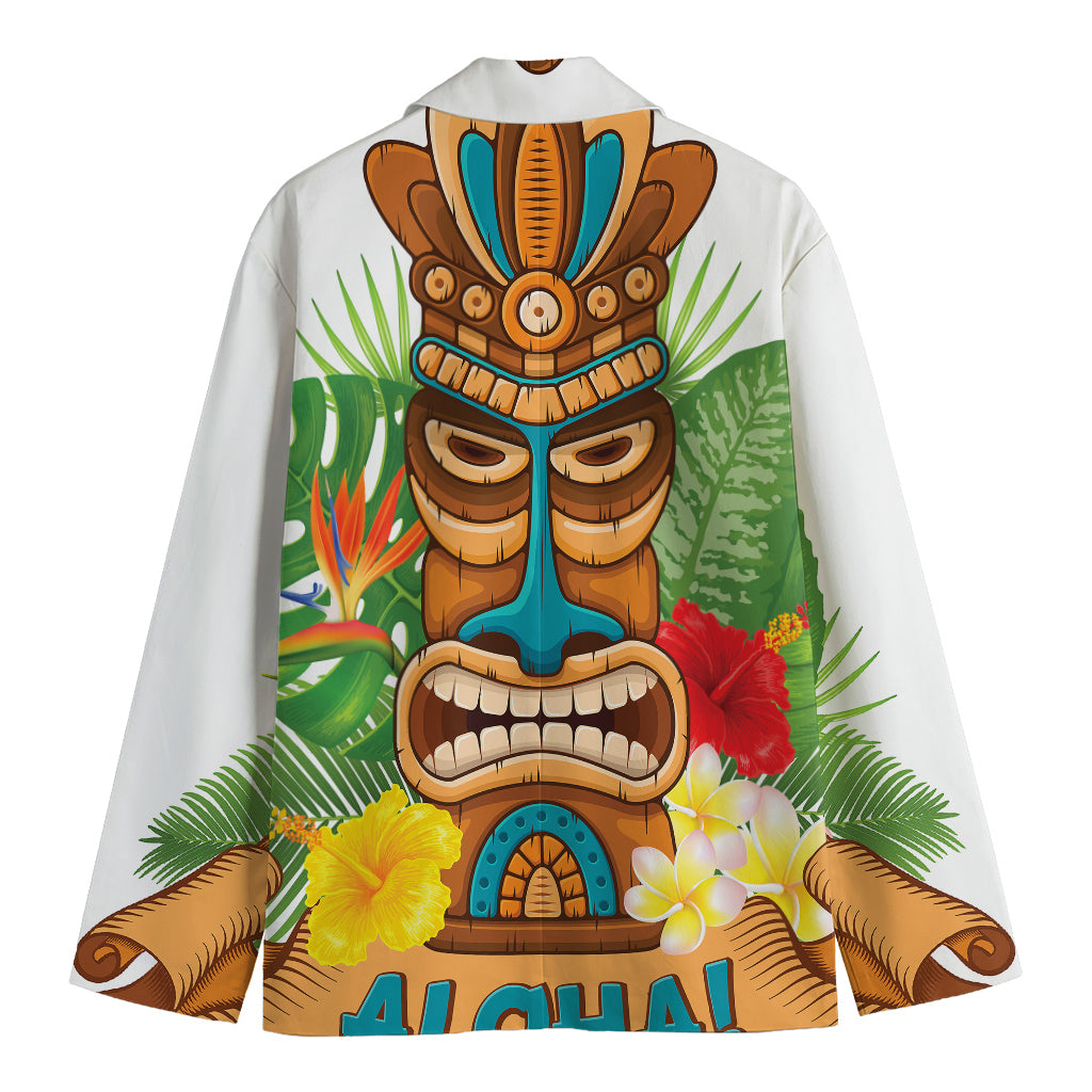 Aloha Tiki Print Men's Cotton Blazer