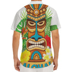 Aloha Tiki Print Men's Deep V-Neck Shirt