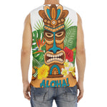 Aloha Tiki Print Men's Fitness Tank Top